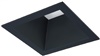 Halo Recessed 41SWDMB 4" Square Reflector, Non-Conductive Polymer, Use with SM4 Modules Only, Wide Distribution, Matte Black