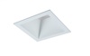 Halo Recessed 41SWDMW 4" Square Reflector, Non-Conductive Polymer, Use with SM4 Modules Only, Wide Distribution, Matte White