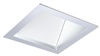 Halo Recessed 41SWWH 4" Square Reflector, Non-Conductive Polymer, Use with SM4 Modules Only, Linear Spread Lens Wall Wash, Semi-Specular Clear