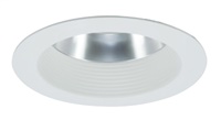 Halo Recessed Commercial 41WDWB 4" Baffle Reflector, Wide 75 Degree Beam Angle, 1.24 SC, White Baffle (White Flange)