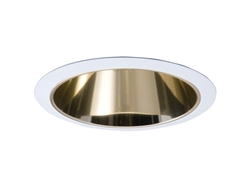 Halo Recessed 426RG 6" Trim Reflector Cone White Trim with Residential Gold Reflector Cone