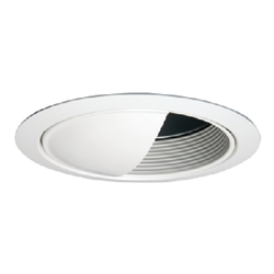 Halo Recessed 430W 6" Wall Wash with Baffle and Full Reflector, White Baffle, White Trim