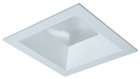 Halo Recessed 44SMDMW 4" Square Shallow Reflector, Non-Conductive Polymer, Use with SM4 Modules Only, Medium Distribution, Matte White