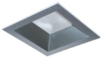 Halo Recessed 44SNDC 4" Square Shallow Reflector, Non-Conductive Polymer, Use with SM4 Modules Only, Narrow Distribution, Specular Clear