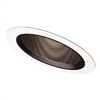 Halo Recessed 498P 6" Slope Ceiling Baffle for H47 Halo Housings, Black Baffle, White Trim