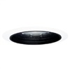 Halo Recessed 5010 5" Line Voltage Step Metal Baffle Trim for H5 Housings, White Trim, Black Baffle