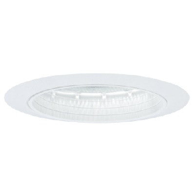 Halo Recessed 5010W 5" Line Voltage Step Metal Baffle Trim for H5 Housings, White Trim, White Baffle