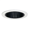 Halo Recessed 5016P 5" Line Voltage Coilex Baffle with Reflector Trim for H5, ET/EI500, H570, H571 and H572 Housings, White Trim, Black Baffle