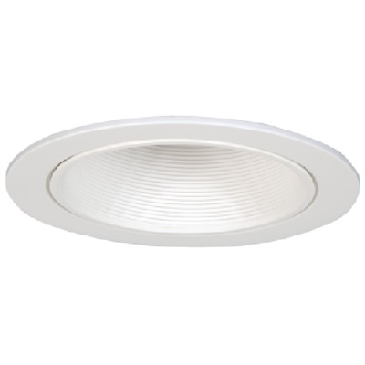 Halo Recessed 5016W 5" Line Voltage Coilex Baffle with Reflector Trim for H5, ET/EI500, H570, H571 and H572 Housings, White Trim, White Baffle