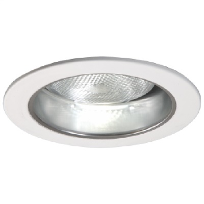 Halo Recessed 5020SC 5" Line Voltage Reflector Cone Trim for  BR30 and PAR Lamps in H5 Housings, White with Clear Reflector