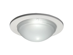 Halo Recessed 5054PS 5" Dome Lens Showerlight Trim, Wet Location Listed, White Trim Ring with Dome Lens