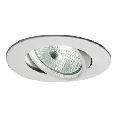 Halo Recessed 5060P 5" Line Voltage Adjustable Gimbal for R30 and PAR30 Lamps in H5 Housings, 25 Degree Adjustable, White