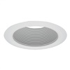 Halo Recessed 5102WB 5" Line Voltage Tapered Metal Baffle Trim, Self-Flanged, White Baffle, White Trim