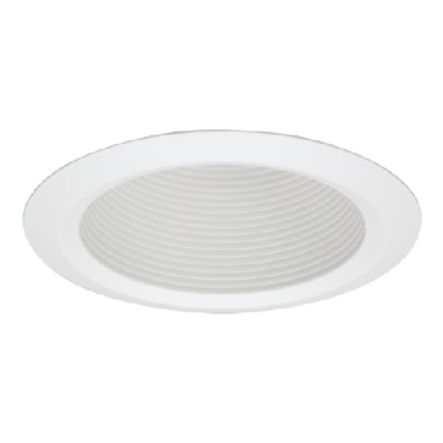 Halo Recessed 5125WB 5" Line Voltage Full Cone Self-Flanged Baffle, White Baffle, White Trim
