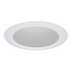 Halo Recessed 5126WB 5" Line Voltage Self-Flanged Shallow Full Cone Baffle, White Baffle, White Trim