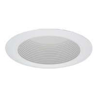 Halo Recessed 5126WB 5" Line Voltage Self-Flanged Shallow Full Cone Baffle, White Baffle, White Trim