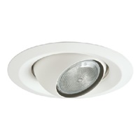 Halo Recessed 5135WH 5" Line Voltage PAR20 Eyeball Self-Flanged Trim with 35 Degree Tilt, White