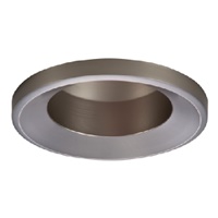 Halo Recessed 5145SN 5" Open Wet Location Self-Flanged, Satin Nickel Shallow Reflector and Trim