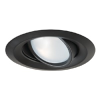 Halo Recessed 5165BK 5" Line Voltage PAR30 Eyeball Self-Flanged Trim with 25 Degree Tilt, Black Gimbal, Black Trim