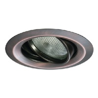 Halo Recessed 5165TBZ 5" Line Voltage PAR30 Eyeball Self-Flanged Trim with 25 Degree Tilt, Tuscan Bronze Gimbal, Tuscan Bronze Trim