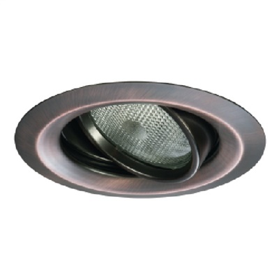 Halo Recessed 5165TBZ 5" Line Voltage PAR30 Eyeball Self-Flanged Trim with 25 Degree Tilt, Tuscan Bronze Gimbal, Tuscan Bronze Trim