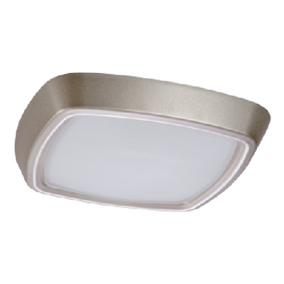Halo Recessed 5255SN 5" Soft Square Frost Glass Lens, Self-Flange Trim, Satin Nickel Plastic Trim, Frost Glass Lens with Reflector