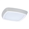 Halo Recessed 5255WH 5" Soft Square Frost Glass Lens, Self-Flange Trim, White Plastic Trim, Frost Glass Lens with Reflector