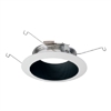 Halo Recessed 593BB 5" LED Trim, Black Micro-Step Baffle and White Flange