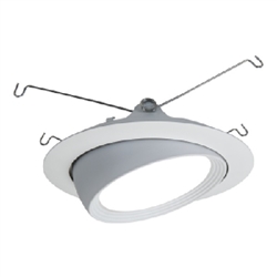 Halo Recessed 594WB 5" LED Directional Trim, White Eyeball, Baffle and Flange, for Shallow and Standard Housings