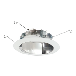 Halo Recessed 595WW 5" LED Directional Trim, Specular Reflector, Repositionable Specular Kick Reflector, White Flange