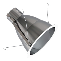 Halo Recessed Commercial 60VBB 6" CFL Vertical Reflector, Black Baffle with White Flange