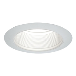 Halo Recessed 6100WB 6" Tapered Metal Baffle Trim, White Baffle, Narrow & Wide White Trims