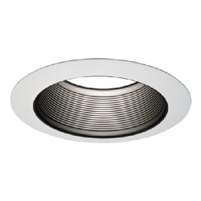 Halo Recessed 6101BB 6" Line Voltage Downlight Baffle Trim, Black Baffle, Narrow & Wide White Trims (Included)