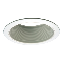 Halo Recessed 6101WB 6" Line Voltage Downlight Baffle Trim, White Trim