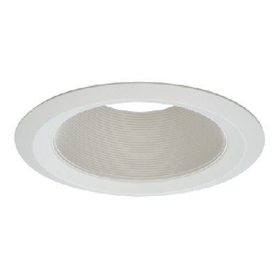 Halo Recessed 6109WB 6" Line Voltage Incandescent Coilex Tapered Plastic Baffle, White Plastic Tapered Coilex Baffle, White Trim