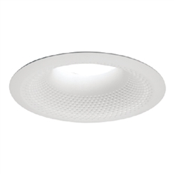 Halo Recessed 6110WB 6" Perftex Perforated Baffle with Self-Flange Ring, White Perftex Baffle, White Trim