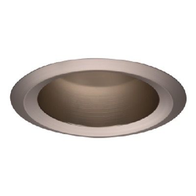 Halo Recessed 6120SN 6" Line Voltage Incandescent Full Cone Reflector, Self-Flange, Satin Nickel Reflector, Satin Nickel Trim