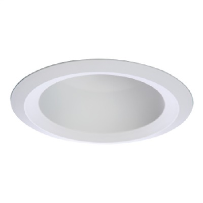 Halo Recessed 6120WH 6" Line Voltage Incandescent Full Cone Reflector, Self-Flange, White Reflector, White Trim