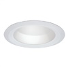 Halo Recessed 6121WH 6" Line Voltage Incandescent Shallow Full Cone Reflector, Self Flange, White Reflector, White Trim