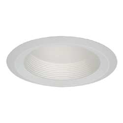 Halo Recessed 6126WB 6" Shallow Full Cone Baffle, White Baffle, White Trim