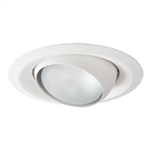 Halo Recessed 6130WH 6" Eyeball Trim, White Eyeball, White Trim