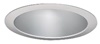 Halo Recessed Commercial 61MDHWF 6" Conical Reflector, Medium Distribution, Semi-Specular Clear, White Flange