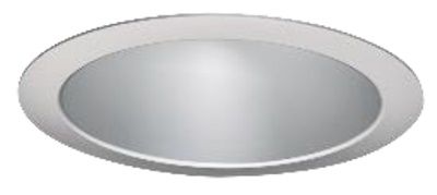 Halo Recessed Commercial 61MDHWF 6" Conical Reflector, Medium Distribution, Semi-Specular Clear, White Flange