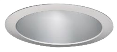 Halo Recessed Commercial 61NDHWF 6" Conical Reflector, Narrow Distribution, Semi-Specular Clear, White Flange