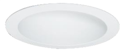 Halo Recessed Commercial 61PSMDW 6" Non-Conductive Polymer 'Dead Front' Conical Reflector, Medium Distribution, White with White Flange