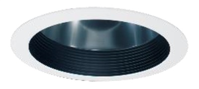 Halo Recessed Commercial 61RWWBB 6" Baffle Reflector, Rotatable Wall Wash with Linear Spread LensBlack Baffle, White Flange