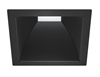 Halo Recessed Commercial 61SQMB 6" Square Medium Distribution Reflector, Matte Black, Black Flange