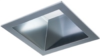 Halo Recessed 61SWDC 6" Square Reflector, Non-Conductive Polymer, Use with SM6 Modules Only, Wide Distribution, Specular Clear