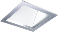 Halo Recessed 61SWWC 6" Square Reflector, Non-Conductive Polymer, Use with SM6 Modules Only, Linear Spread Lens Wall Wash, Specular Clear