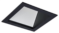 Halo Recessed 61SWWMB 6" Square Reflector, Non-Conductive Polymer, Use with SM6 Modules Only, Linear Spread Lens Wall Wash, Matte Black